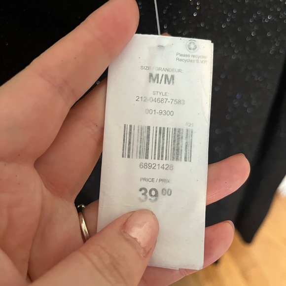 Black glitter dress pants with wide leg - Picture 4 of 5